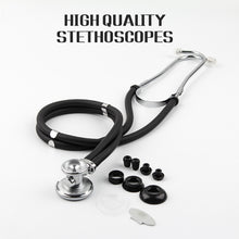 Load image into Gallery viewer, High Quality Medical Stethoscope Dual Headed Double Tube Professional Multifunctional Stethoscope Portable Adjustable Ear Hook