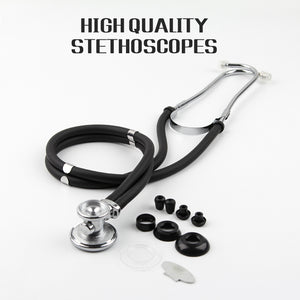 High Quality Medical Stethoscope Dual Headed Double Tube Professional Multifunctional Stethoscope Portable Adjustable Ear Hook