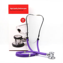 Load image into Gallery viewer, High Quality Medical Stethoscope Dual Headed Double Tube Professional Multifunctional Stethoscope Portable Adjustable Ear Hook