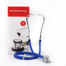 Load image into Gallery viewer, High Quality Medical Stethoscope Dual Headed Double Tube Professional Multifunctional Stethoscope Portable Adjustable Ear Hook